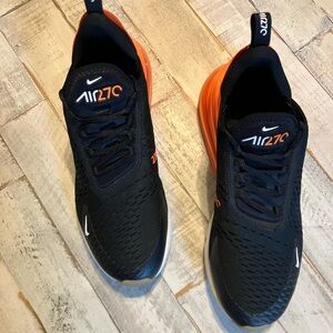 Nike Air 270 Black and Orange Athletic Shoes